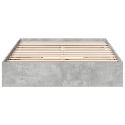vidaXL Bed Frame with Drawers without Mattress Concrete Grey 120x200 cm