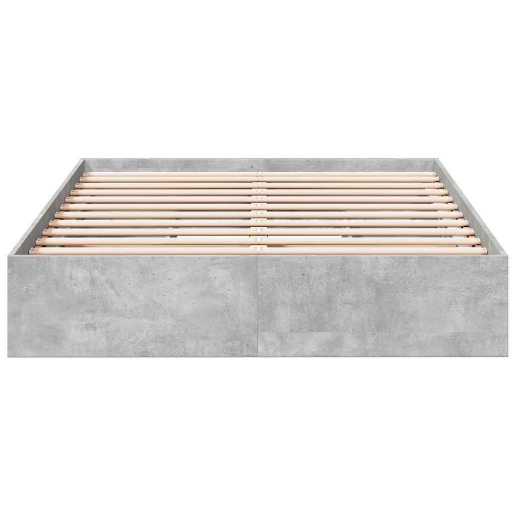 vidaXL Bed Frame with Drawers without Mattress Concrete Grey 120x200cm