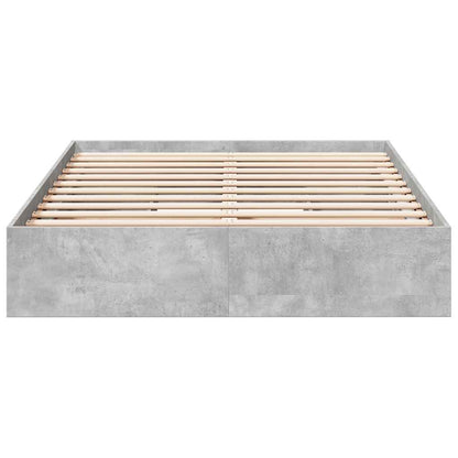 vidaXL Bed Frame with Drawers without Mattress Concrete Grey 120x200cm