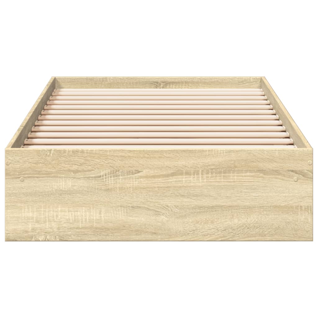 vidaXL Bed Frame with Drawers without Mattress Sonoma Oak 100x200 cm