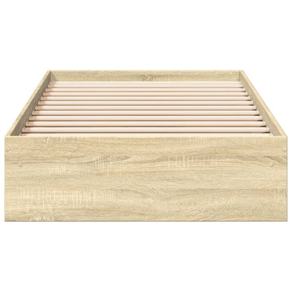vidaXL Bed Frame with Drawers without Mattress Sonoma Oak 100x200 cm