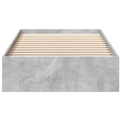 vidaXL Bed Frame with Drawers without Mattress Concrete Grey 100x200cm