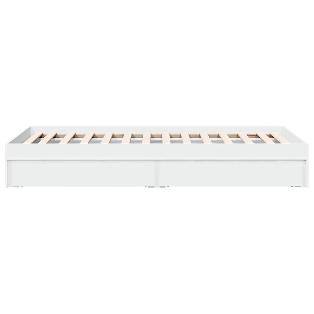 vidaXL Bed Frame with Drawers without Mattress White 90x200 cm