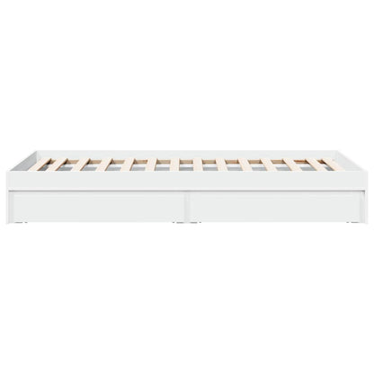 vidaXL Bed Frame with Drawers without Mattress White 90x200 cm