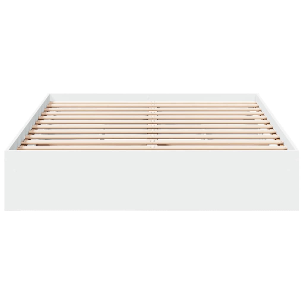 vidaXL Bed Frame with Drawers without Mattress White 140x190 cm
