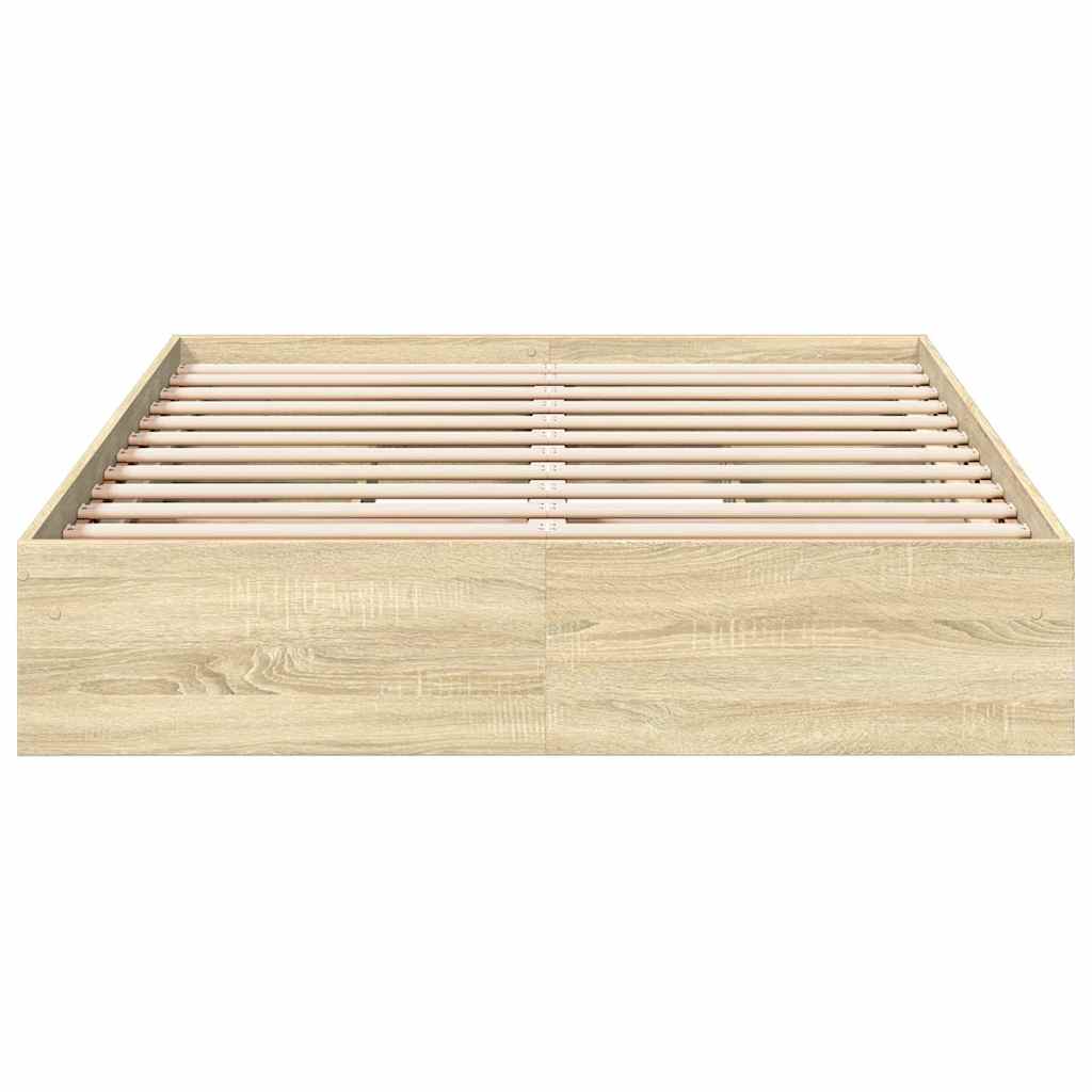 vidaXL Bed Frame with Drawers without Mattress Sonoma Oak 140x190 cm