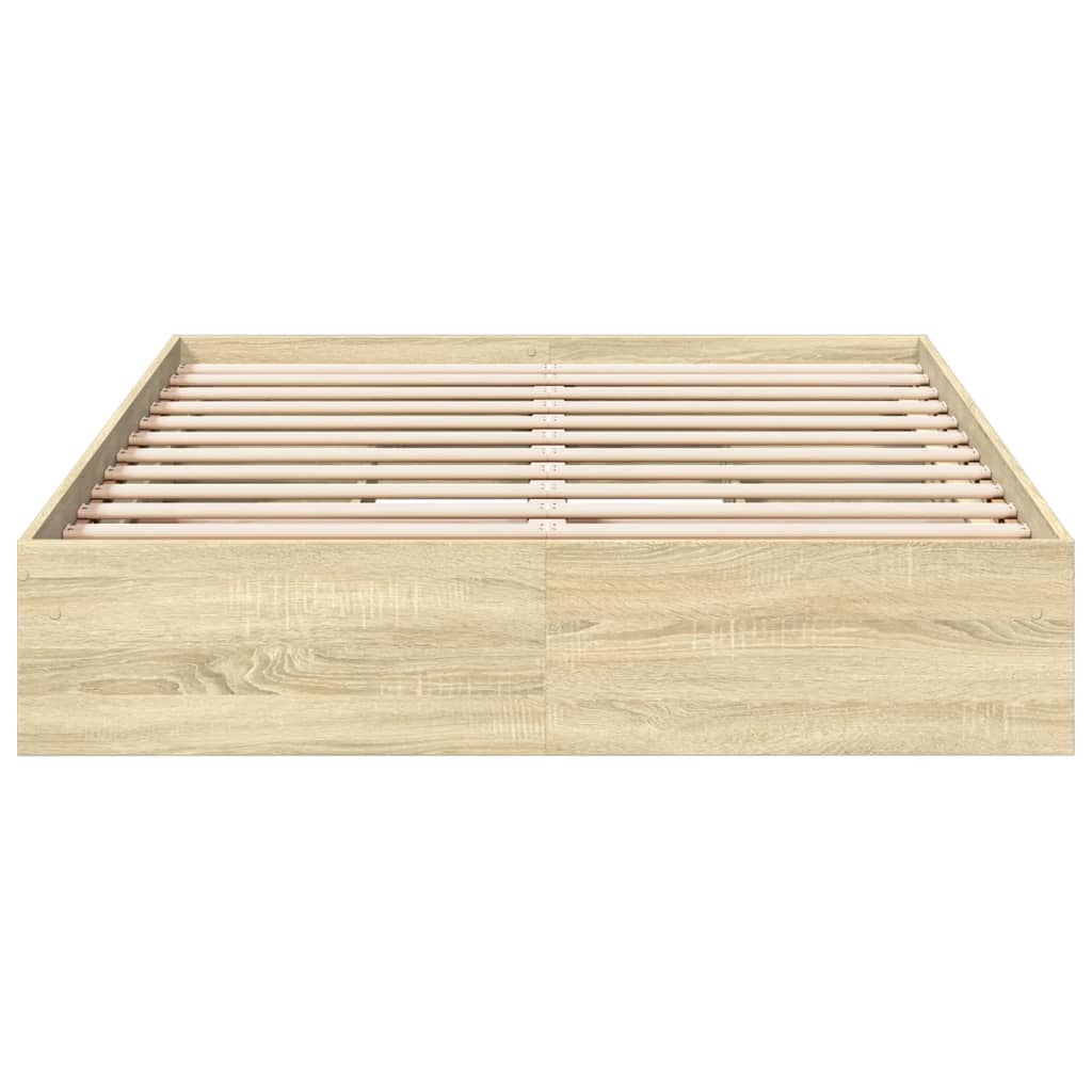 vidaXL Bed Frame with Drawers without Mattress Sonoma Oak 135x190 cm Double