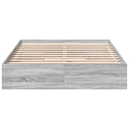vidaXL Bed Frame with Drawers without Mattress Grey Sonoma 120x190 cm Small Double