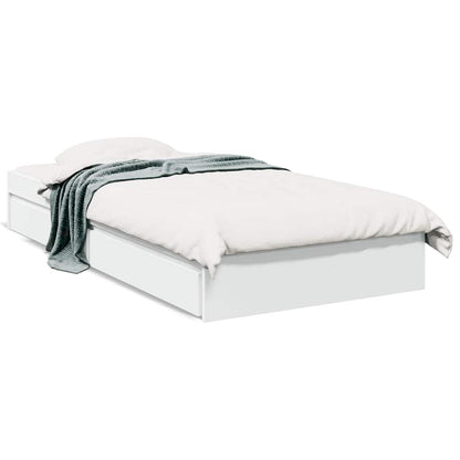 vidaXL Bed Frame with Drawers without Mattress White 90x190 cm