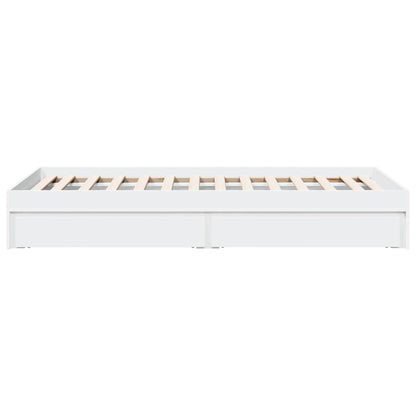 vidaXL Bed Frame with Drawers without Mattress White 90x190 cm
