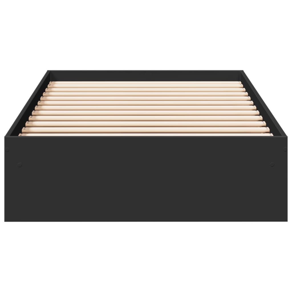 vidaXL Bed Frame with Drawers without Mattress Black 90x190 cm Single