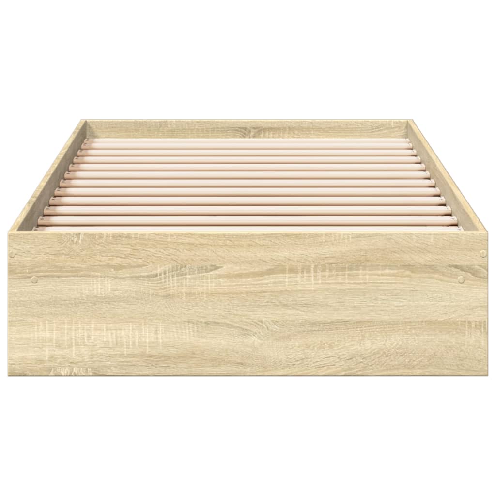 vidaXL Bed Frame with Drawers without Mattress Sonoma Oak 90x190 cm Single