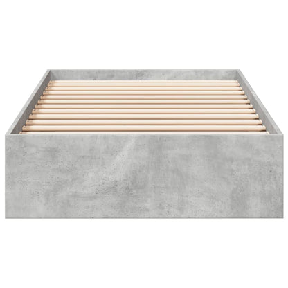 vidaXL Bed Frame with Drawers without Mattress Concrete Grey 90x190 cm Single