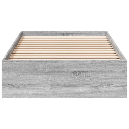 vidaXL Bed Frame with Drawers without Mattress Grey Sonoma 90x190 cm Single