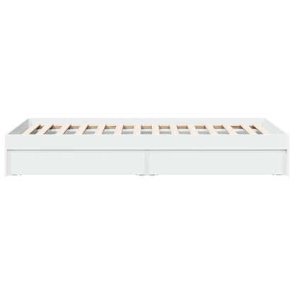 vidaXL Bed Frame with Drawers without Mattress White 75x190 cm Small Single