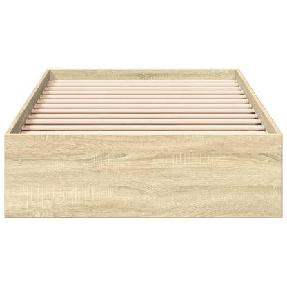 vidaXL Bed Frame with Drawers without Mattress Sonoma Oak 75x190 cm