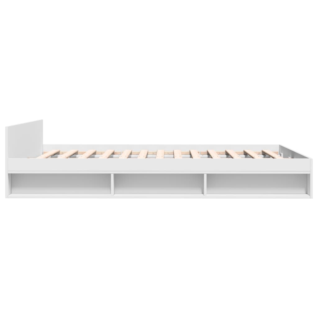 vidaXL Bed Frame with Drawers without Mattress White 150x200 cm King Size