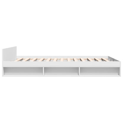 vidaXL Bed Frame with Drawers without Mattress White 150x200 cm King Size