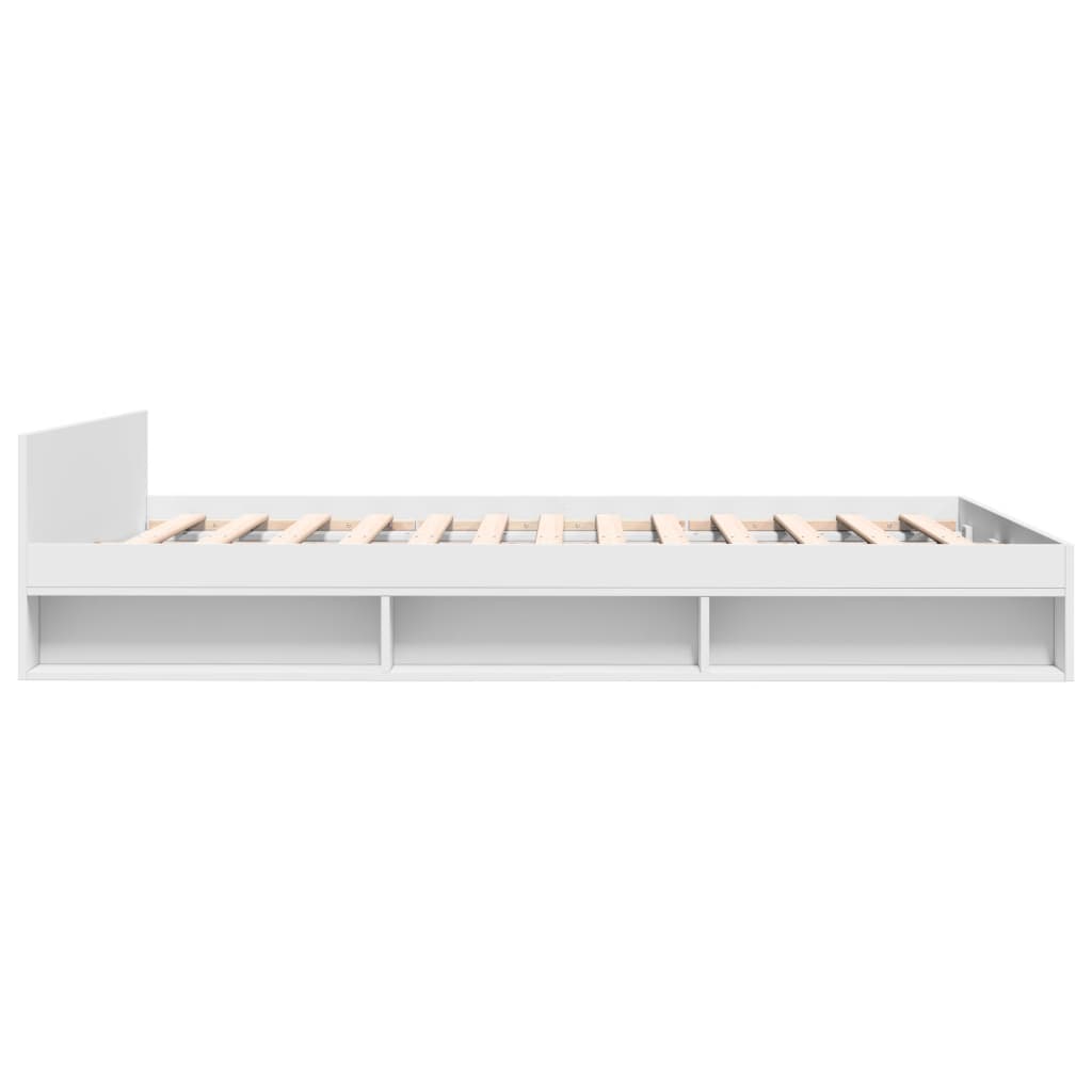 vidaXL Bed Frame with Drawers without Mattress White 140x190 cm