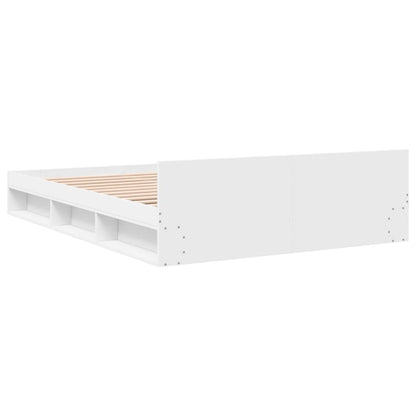 vidaXL Bed Frame with Drawers without Mattress White 140x190 cm