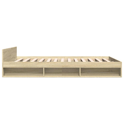 vidaXL Bed Frame with Drawers without Mattress Sonoma Oak 120x190 cm Small Double