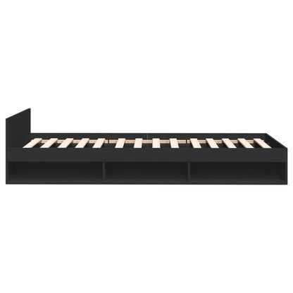 vidaXL Bed Frame with Drawer without Mattress Black 90x190 cm Single