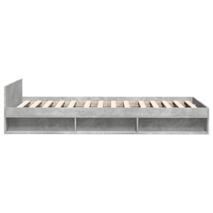 vidaXL Bed Frame with Drawer without Mattress Concrete Grey 90x190 cm Single