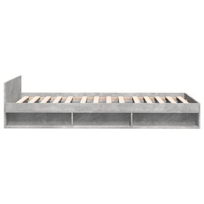 vidaXL Bed Frame with Drawer without Mattress Concrete Grey 100x200 cm