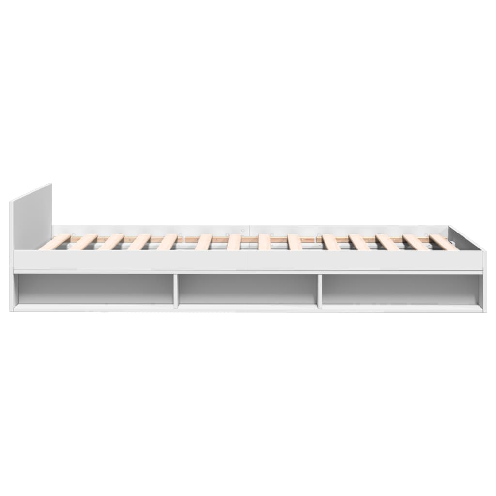 vidaXL Bed Frame with Drawer without Mattress White 75x190 cm Small Single