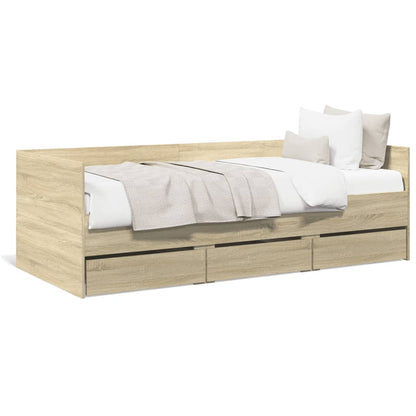 vidaXL Daybed | Sonoma Oak | Engineered Wood | 100x200 cm