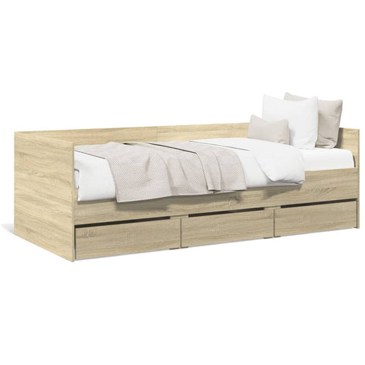 vidaXL Daybed | Sonoma Oak | Engineered Wood | 100x200 cm