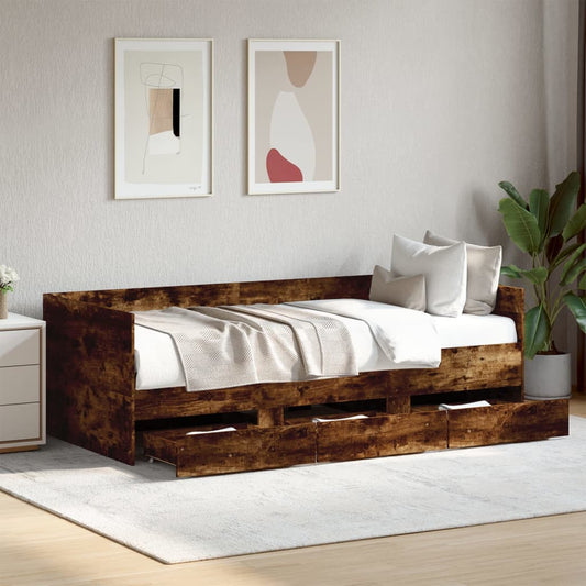 vidaXL Daybed | Smoked Oak | Engineered Wood | Double