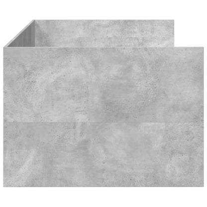 vidaXL Daybed with Drawers without Mattress Concrete Grey 90x200 cm