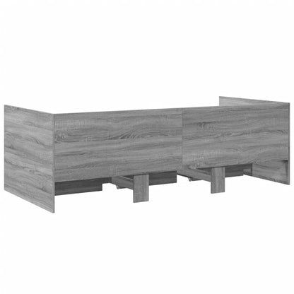 vidaXL Daybed with Drawers without Mattress Grey Sonoma 90x200 cm
