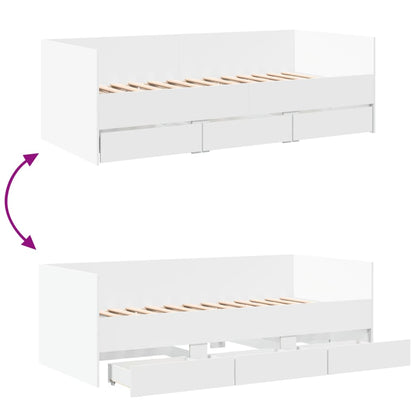 vidaXL Daybed | White | Engineered wood | Single