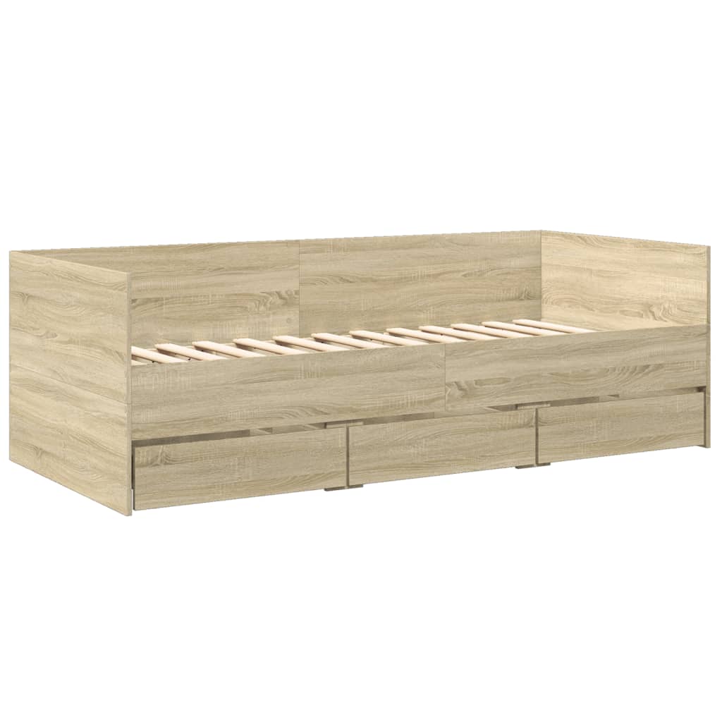 vidaXL Daybed | Sonoma Oak | Engineered wood | Single | Convertible