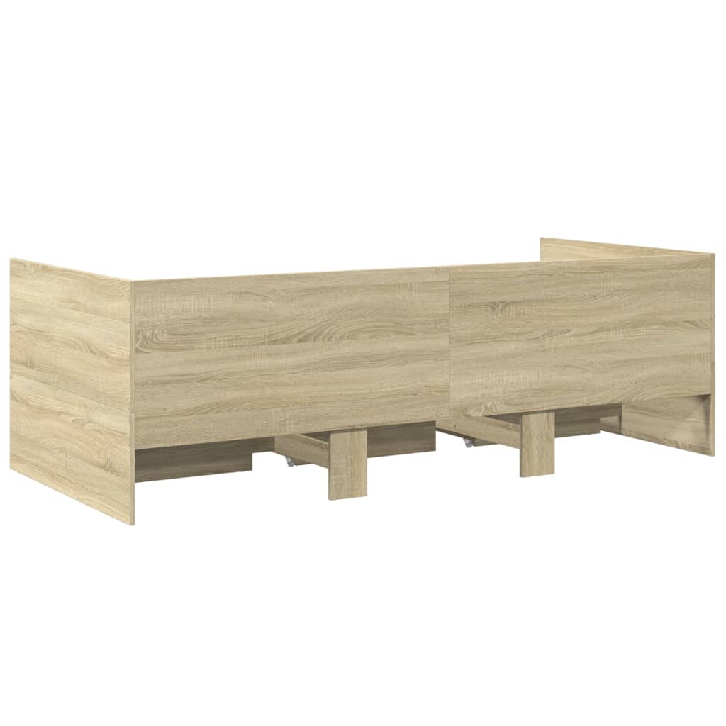 vidaXL Daybed | Sonoma Oak | Engineered wood | Single | Convertible