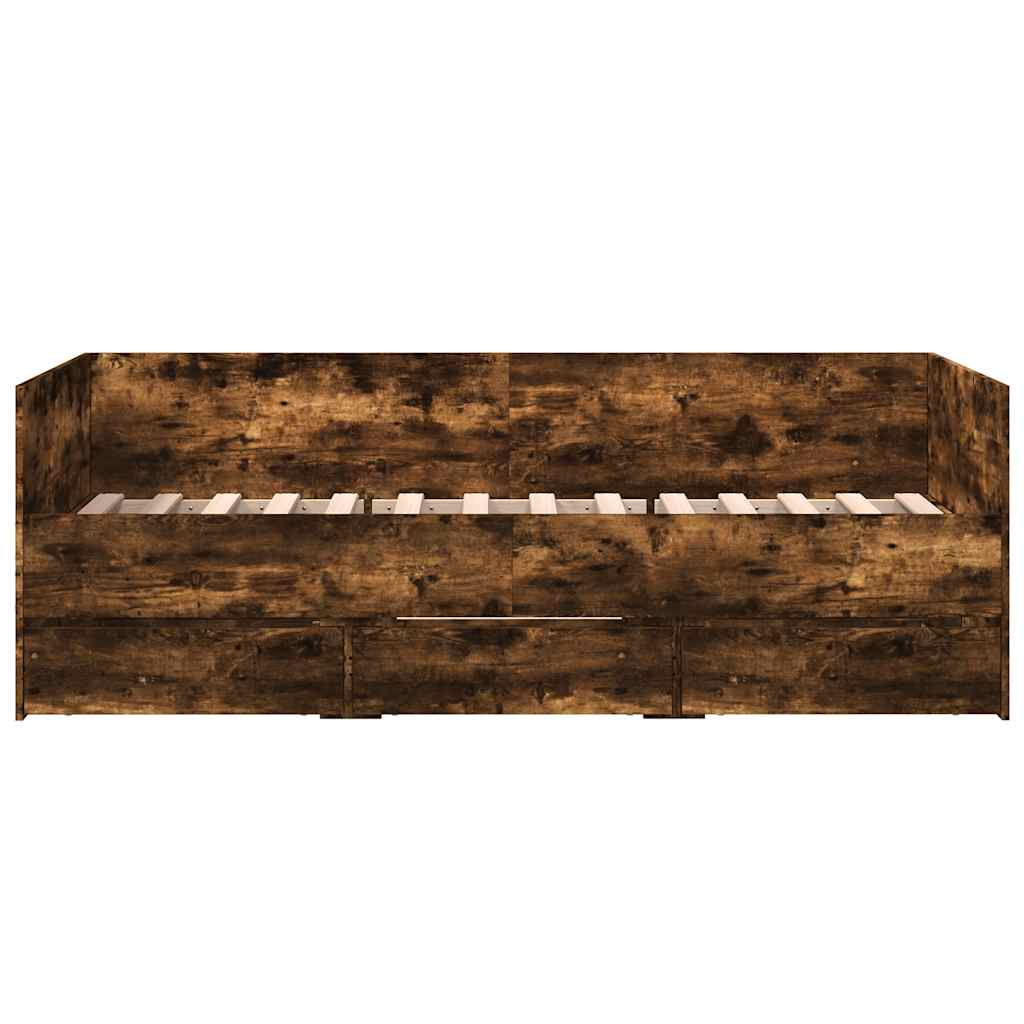 vidaXL Daybed | Smoked oak | Engineered wood | Single |  Convertible Sofa Bed
