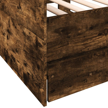 vidaXL Daybed | Smoked oak | Engineered wood | Single |  Convertible Sofa Bed