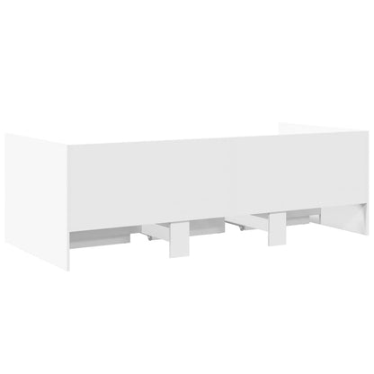vidaXL Daybed with Drawers without Mattress White 75x190 cm Small Single