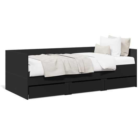 vidaXL Daybed | Black | Engineered wood | Small Single
