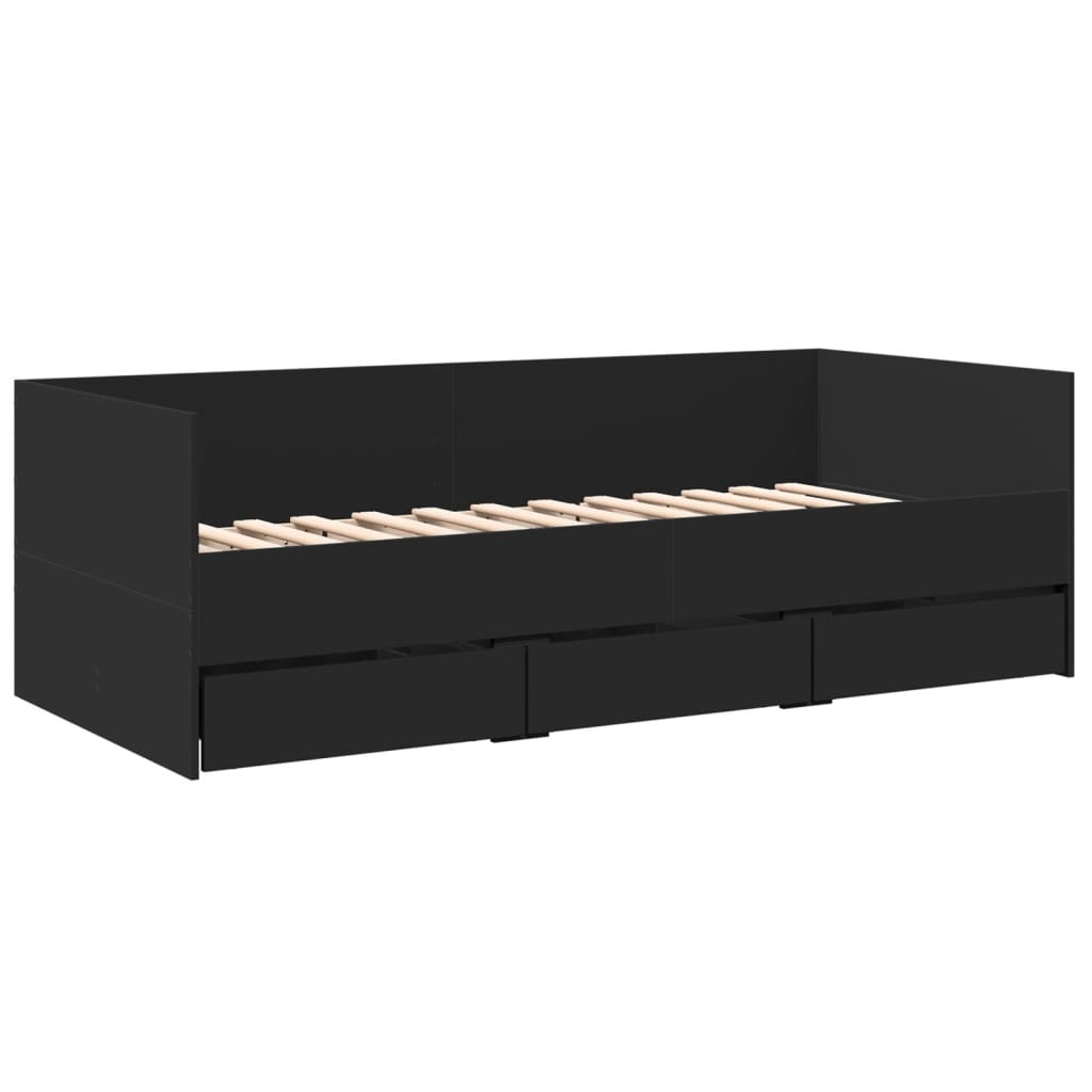 vidaXL Daybed | Black | Engineered wood | Small Single
