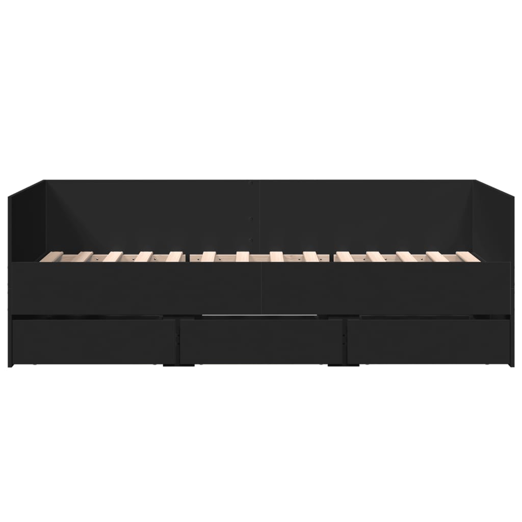 vidaXL Daybed | Black | Engineered wood | Small Single