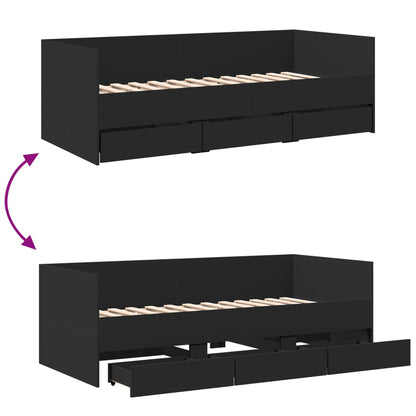 vidaXL Daybed | Black | Engineered wood | Small Single