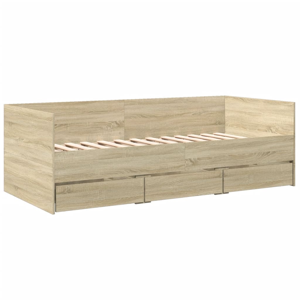 vidaXL Daybed | Sonoma Oak | Engineered Wood | Small Single