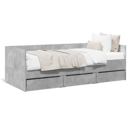 vidaXL Daybed | Concrete grey | Engineered wood | Small Single