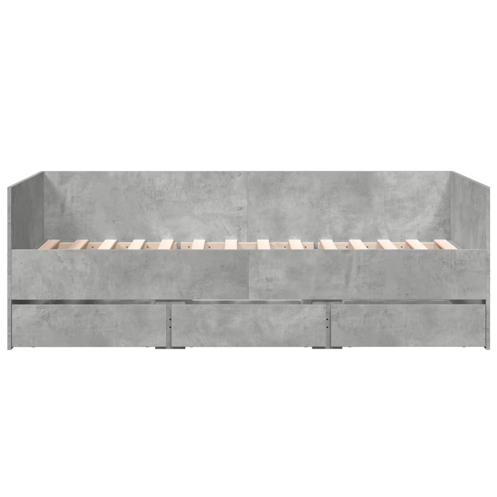 vidaXL Daybed | Concrete grey | Engineered wood | Small Single