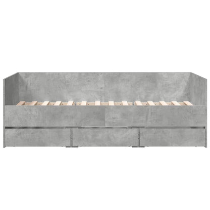 vidaXL Daybed | Concrete grey | Engineered wood | Small Single