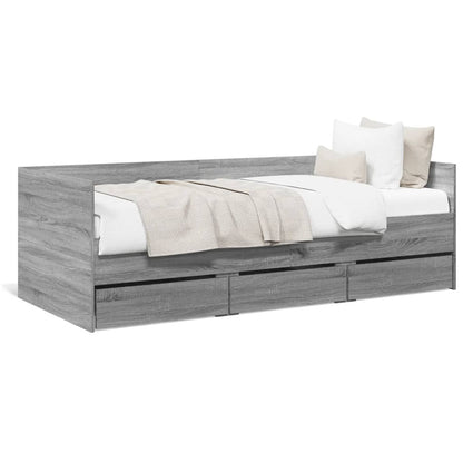 vidaXL Daybed | Grey Sonoma | Engineered wood | Small Single
