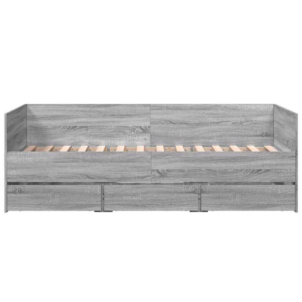 vidaXL Daybed | Grey Sonoma | Engineered wood | Small Single